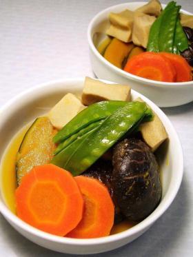 高野豆腐と椎茸の煮物